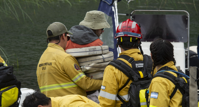 Parque Nacional Nahuel Huapi, incendio forestal. Foto: Télam.