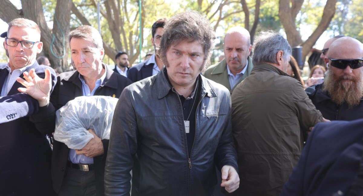 Javier Milei junto a Isaac Herzog. Foto: EFE.