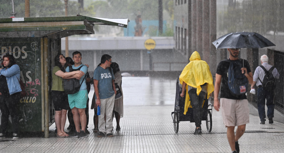 Lluvia, tormenta. Foto: Télam