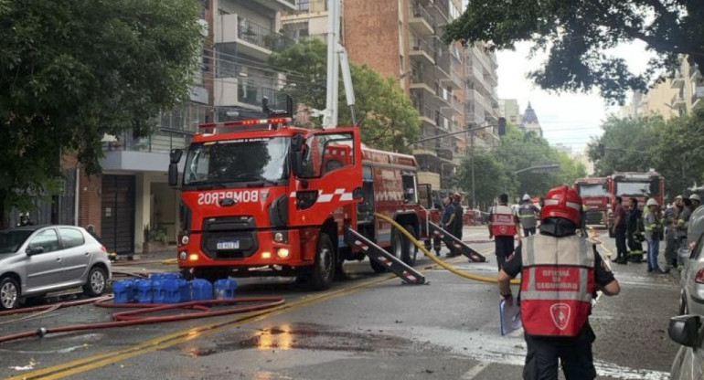 Incendio en Caballito. Foto: Télam.