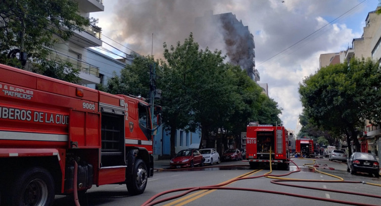 Incendio en Caballito. Foto: NA.