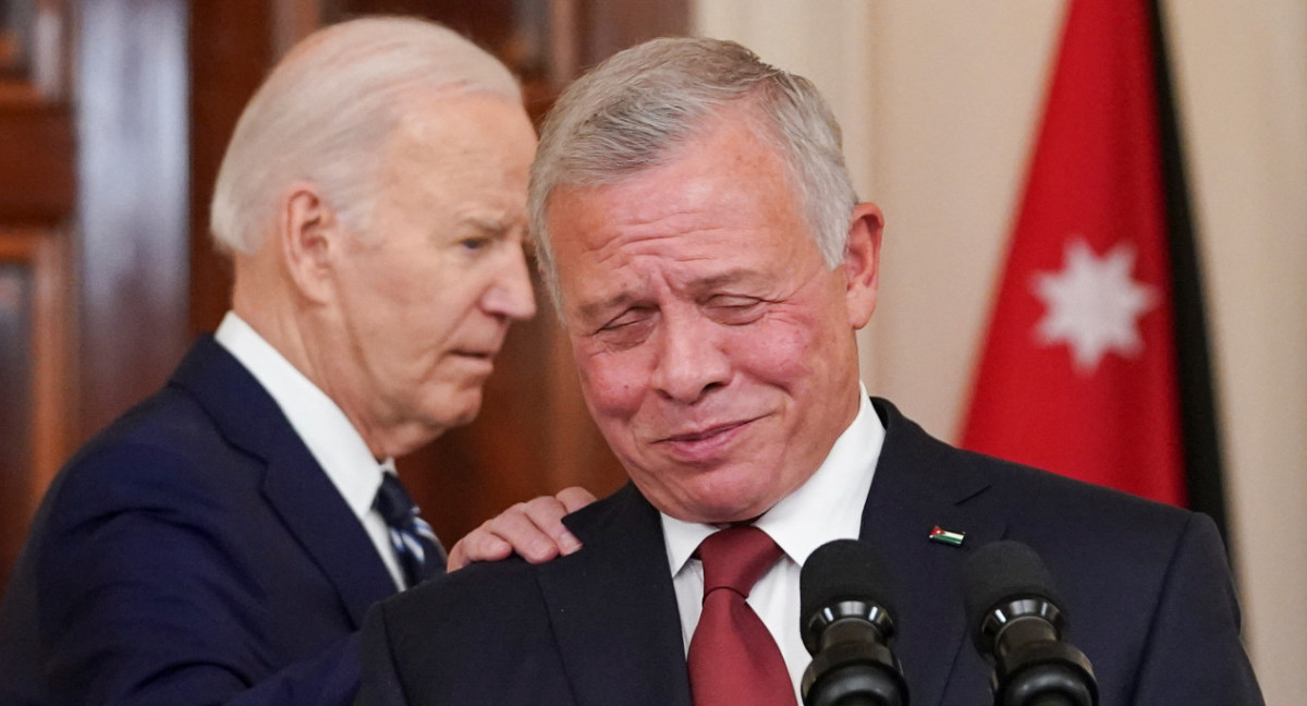 Reunión entre Biden y Abdalá II. Foto: Reuters