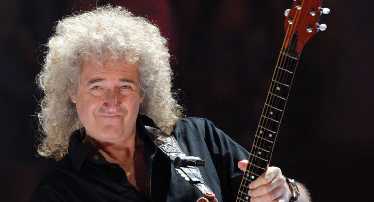 Brian May, el guitarrista de Queen. Foto: NA.