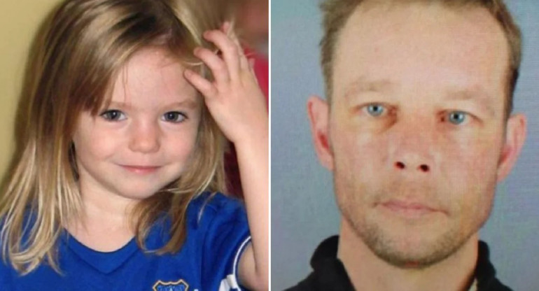 Madeleine McCann y Christian Brueckner. (Foto NA: redes sociales)