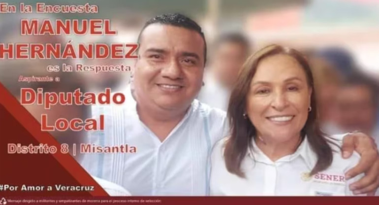 Manuel Hernández, candidato a diputado en México asesinado. Foto: Morena Veracruz.