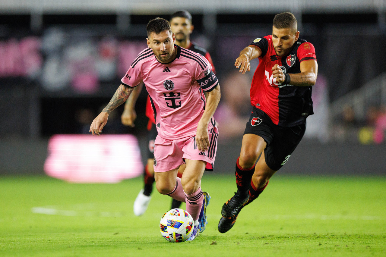 Lionel Messi en el amistoso del Inter Miami ante Newell