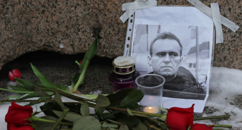 Homenaje a Alexéi Navalny. Foto: Reuters.