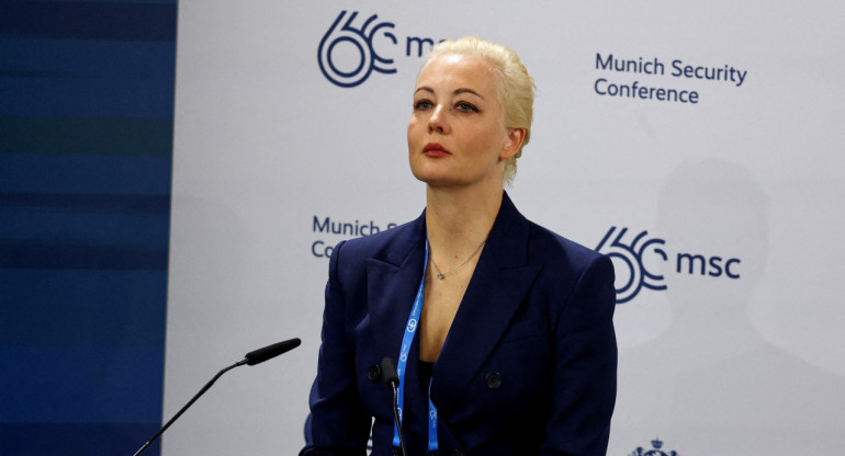 Yulia Navalnaya, esposa de Alexéi Navalny. Foto: REUTERS.