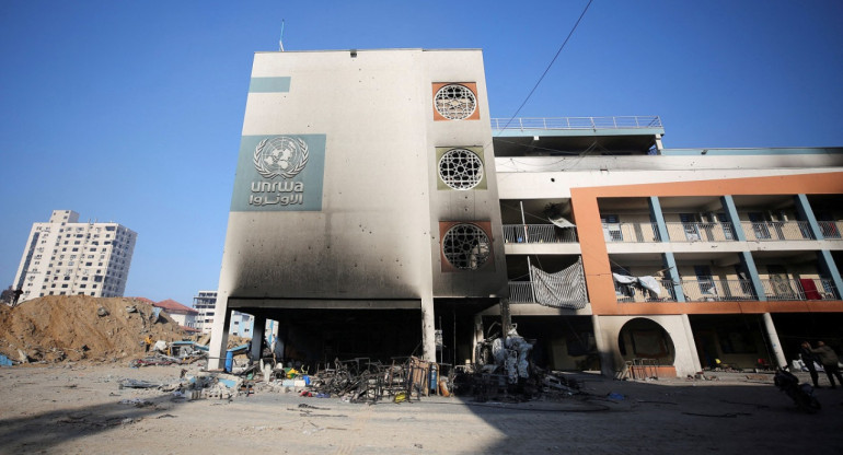 Oficinas de la UNRWA en la Franja de Gaza. Foto: Reuters.