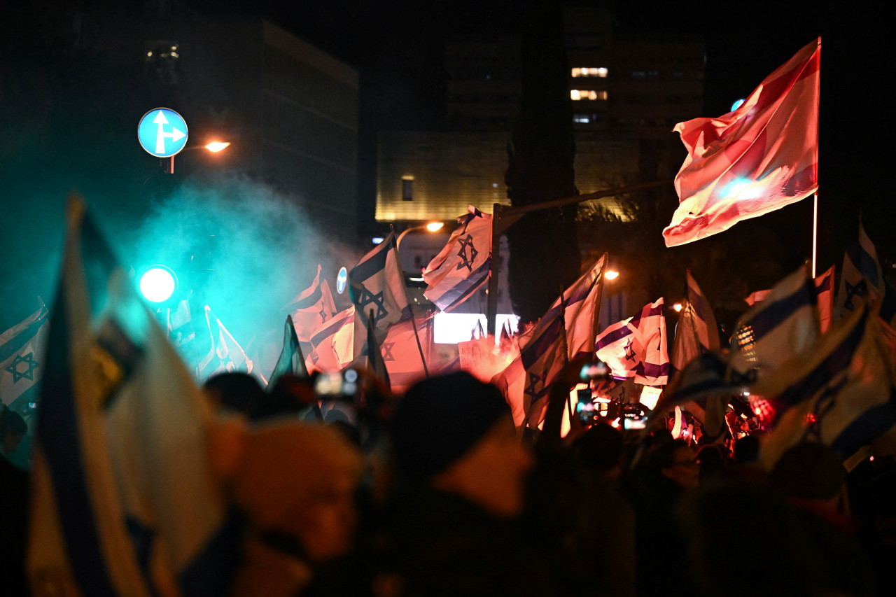 Protestas en Israel contra Netanyahu. Foto: Reuters.