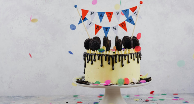 Torta de cumpleaños. Foto: Unsplash.