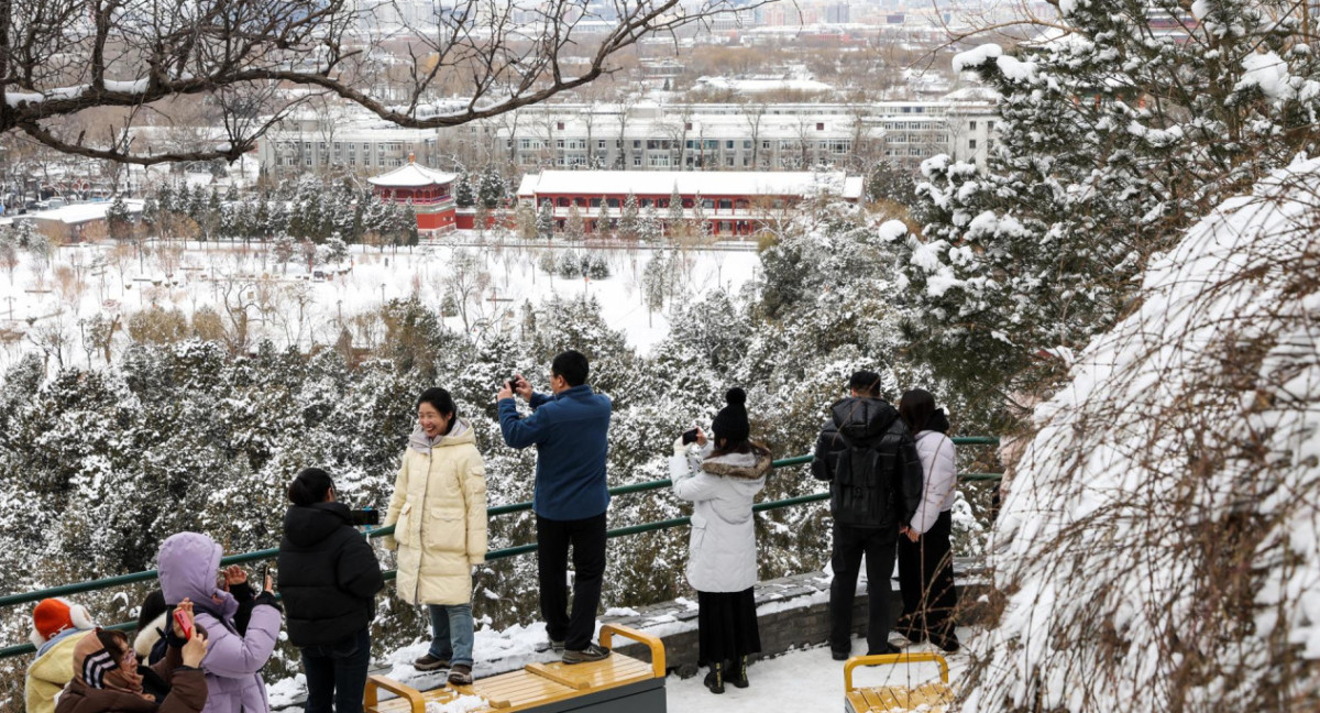 Nevadas y bajas temperaturas en China. Foto: EFE.