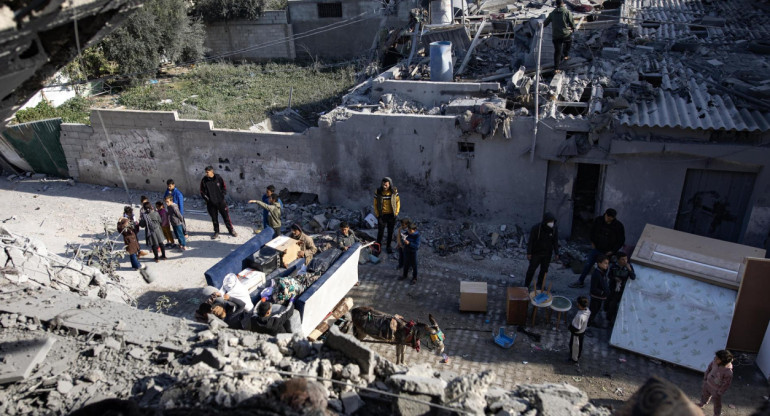 Ataques israelíes en la Franja de Gaza. Foto: EFE.