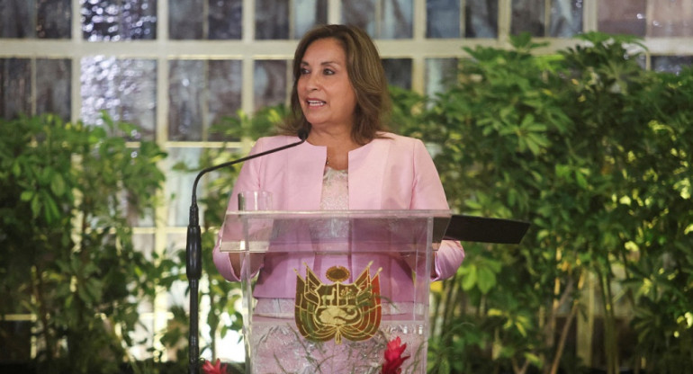 Dina Boluarte, presidenta de Perú. Foto: Reuters.