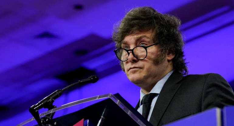 Javier Milei en la CPAC. Foto: Reuters