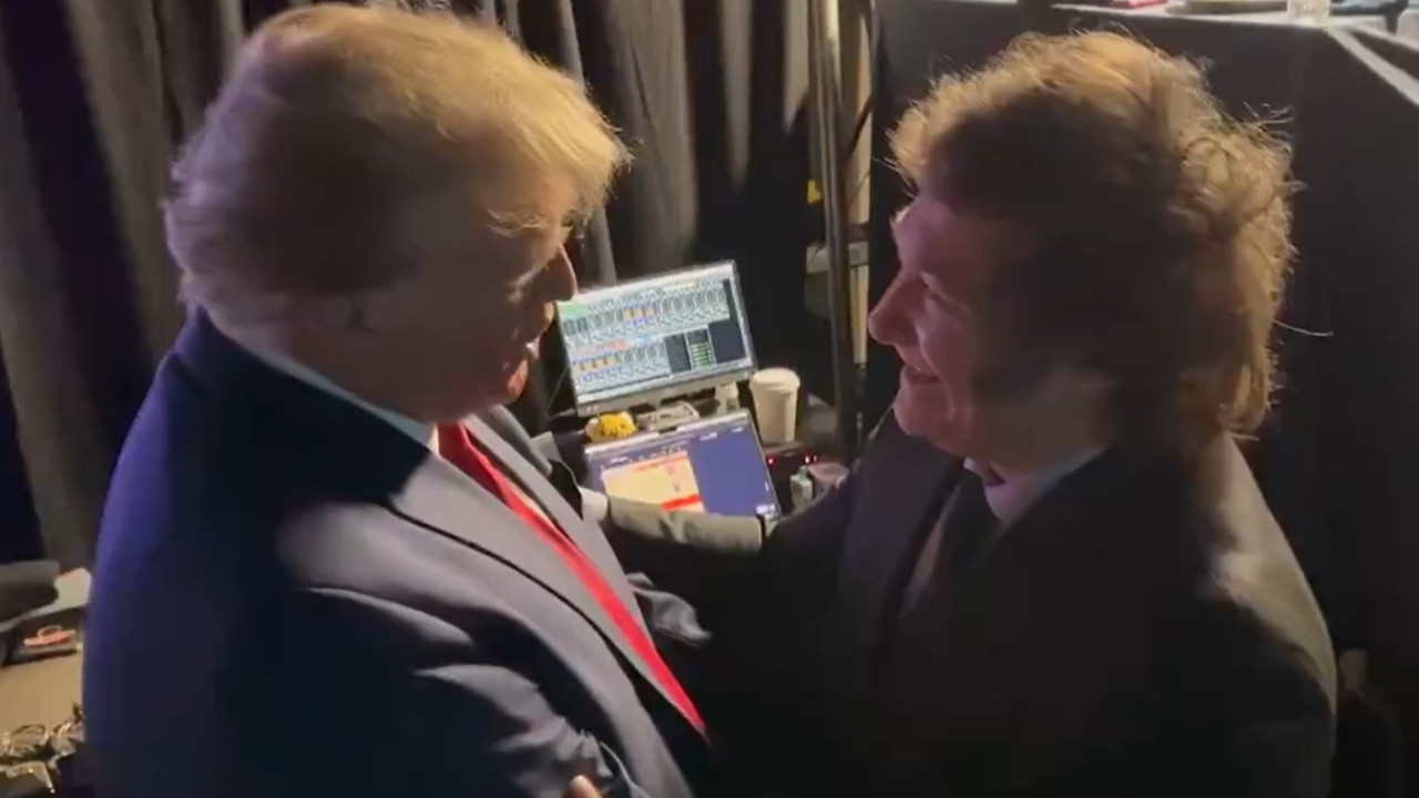 El encuentro entre Trump y Milei. Foto: captura de video