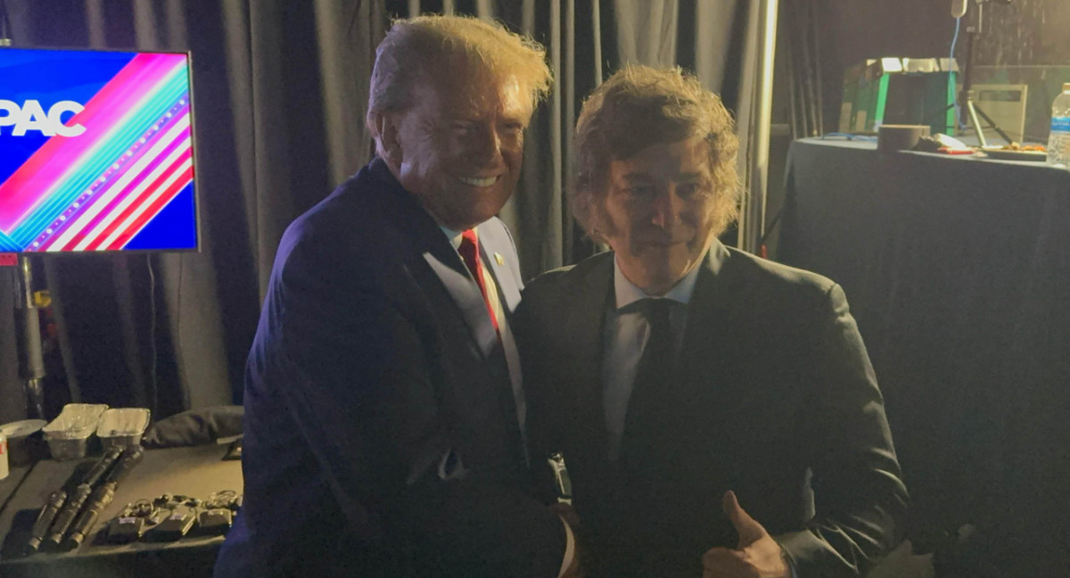 El encuentro entre Trump y Milei. Foto: NA