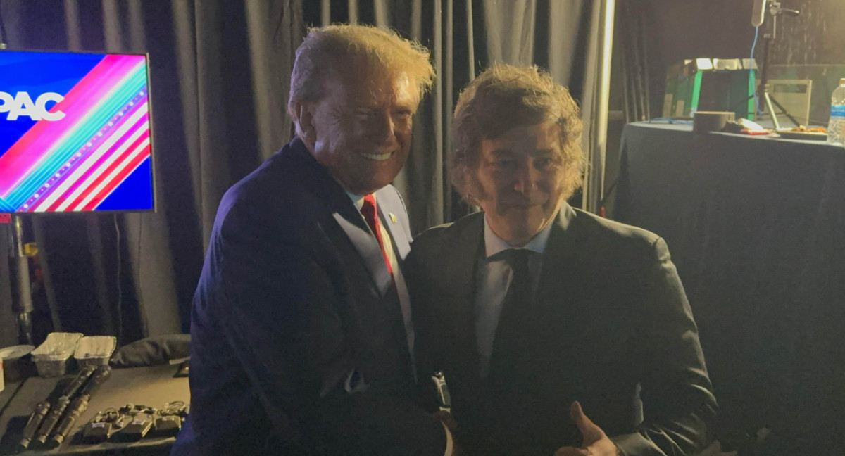 El encuentro entre Trump y Milei. Foto: NA