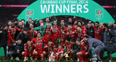 Liverpool campeón de la Copa de la Liga de Inglaterra. Foto: Reuters.