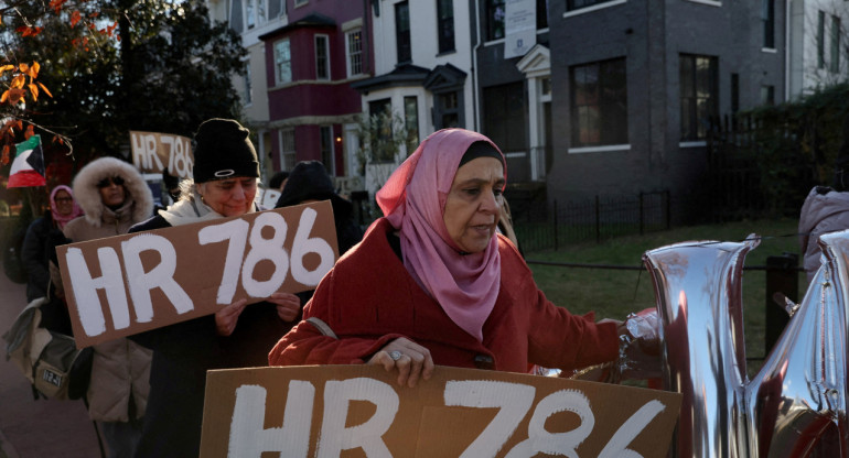 En Washington, las protestas en pedido de un cese al fuego en Gaza son recurrentes. Foto: Reuters