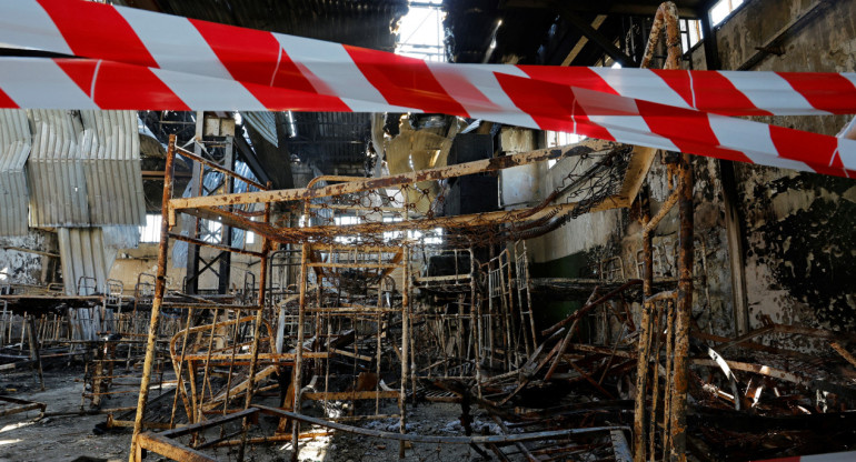 Masacre en Olenivka. Foto: Reuters