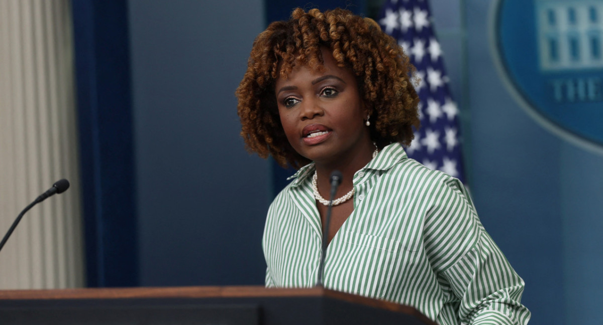 Karine-Jean Pierre, portavoz de la Casa Blanca. Foto: REUTERS.