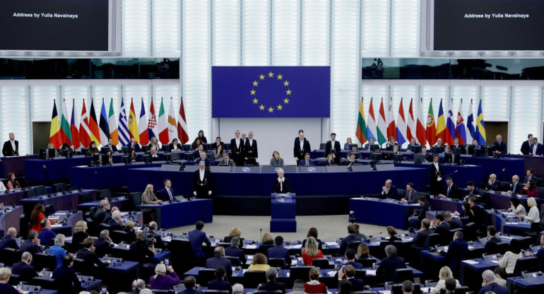 Navalnáya en el Parlamento Europeo. Foto: EFE.