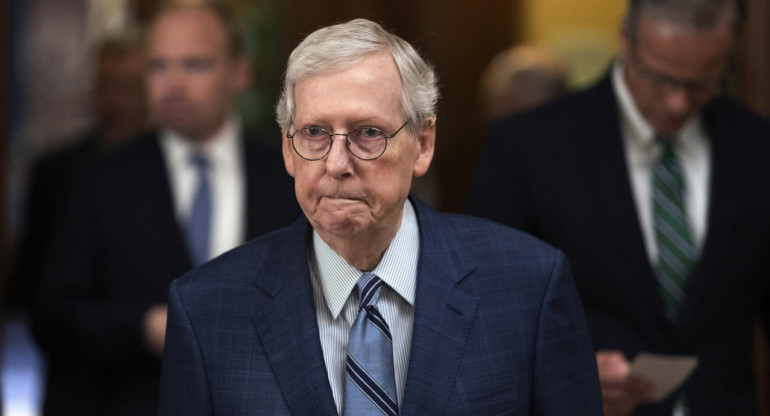 Mitch McConnell, líder de los republicanos en el Senado de Estados Unidos. Foto: EFE.