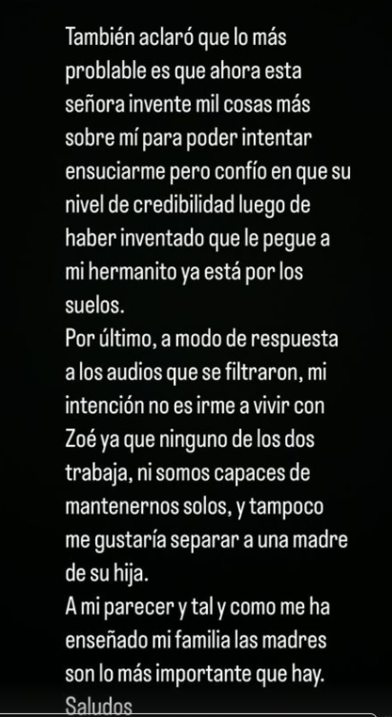 Las historias del novio de Zoe de Gran Hermano. Fotos: Instagram.