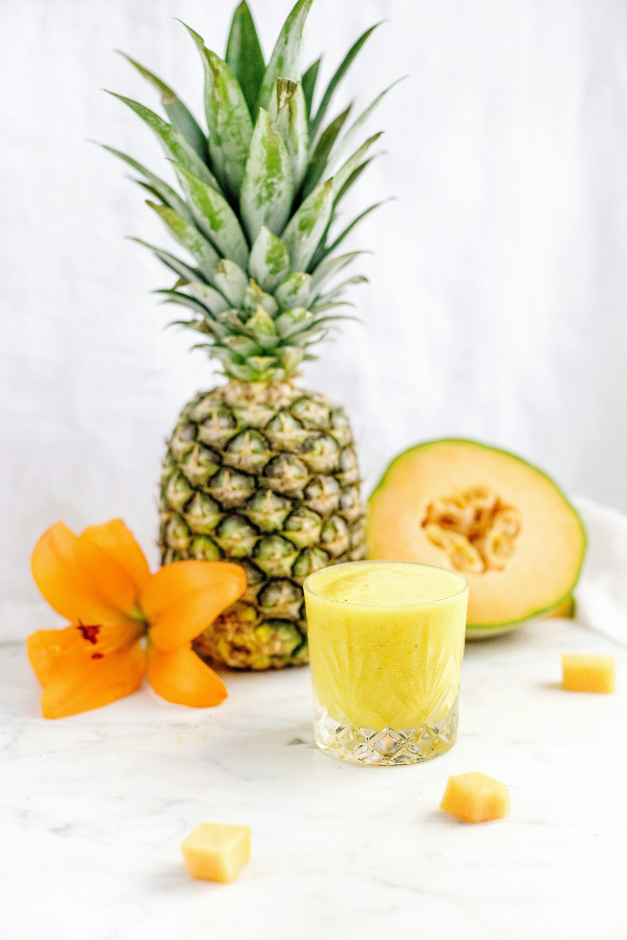 Batido de piña, piña, anana. Foto Unsplash.