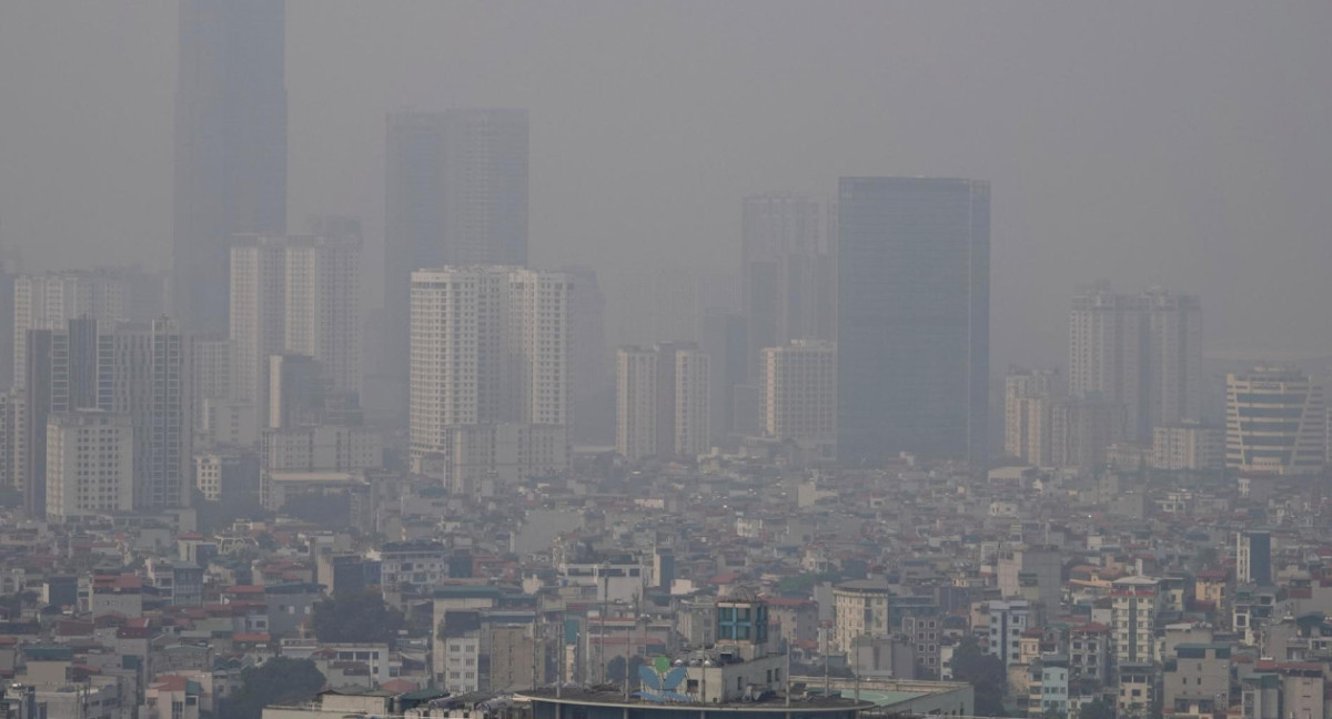 Contaminación en la ciudad de Hanoi, Vietnam. Foto: EFE.