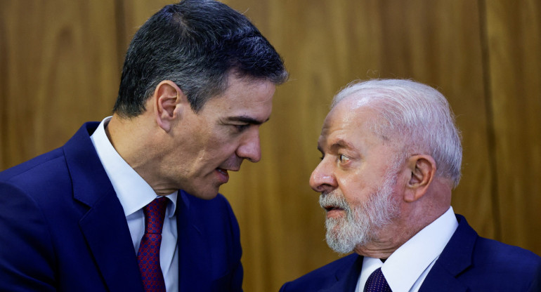 Pedro Sánchez y Lula da Silva en Planalto. Foto: REUTERS