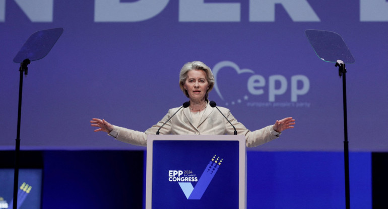 Ursula von der Leyen, presidenta de la Comisión Europea. Foto: Reuters