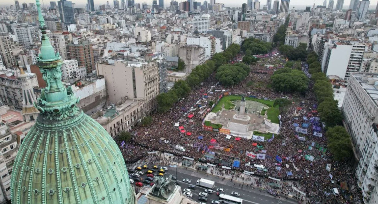 Movilizaciones en Congreso por el Día de la  Mujer. Foto: NA