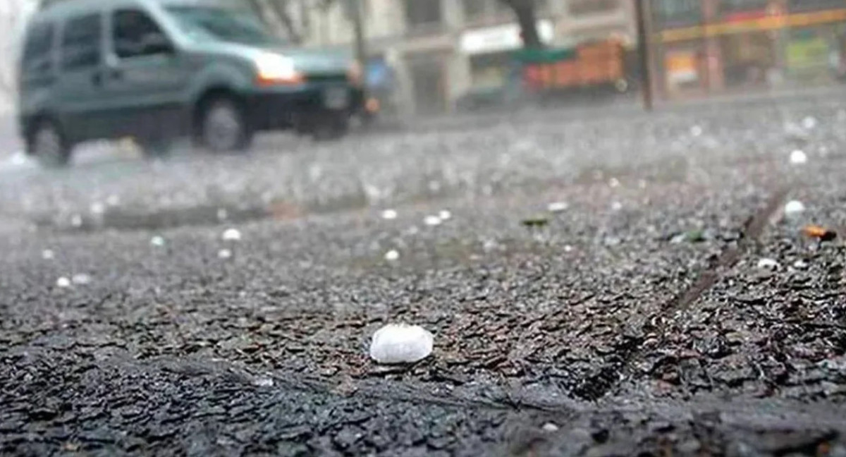 Granizo y lluvias. Foto: NA