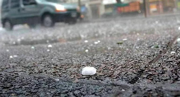 Granizo y lluvias. Foto: NA