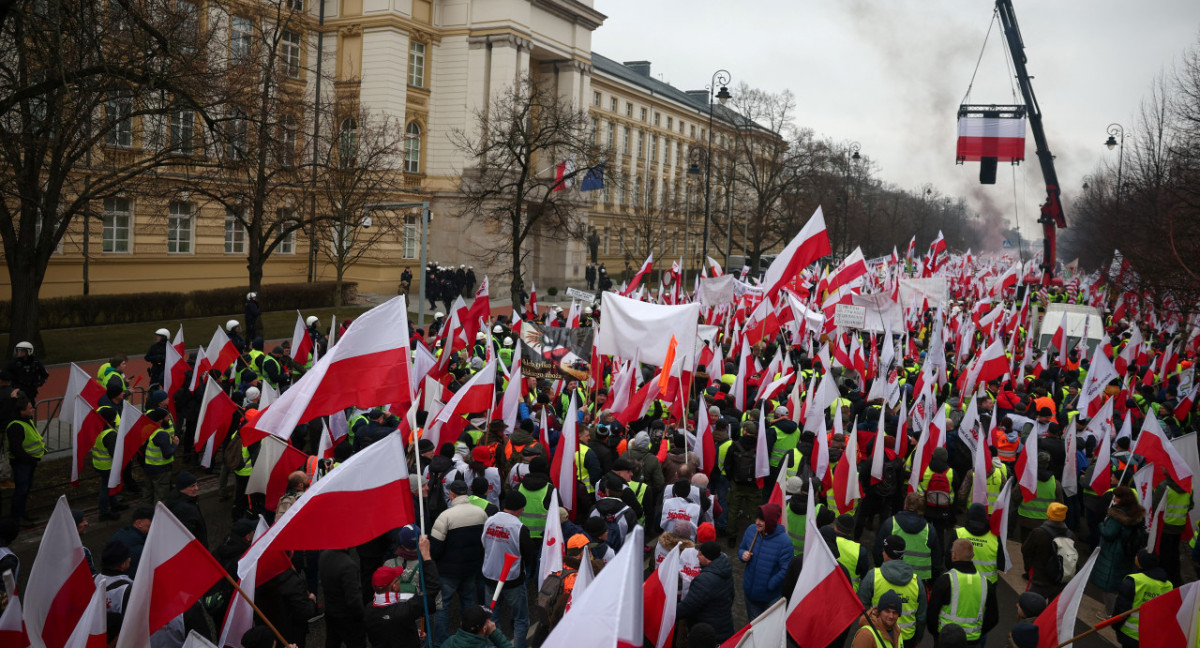 Protestas de agricultores. Foto: Reuters.