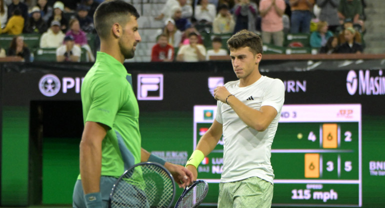 Novak Djokovic fue derrotado por Luca Nardi. Foto: Reuters.