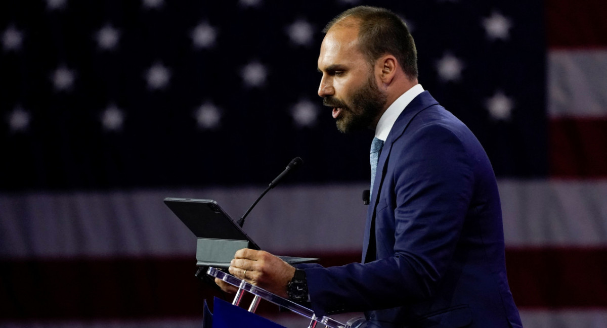 Eduardo Bolsonaro, hijo del expresidente de Brasil. Foto: Reuters