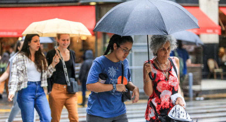 Temporal de lluvias en la Ciudad de Buenos Aires. Foto: NA.