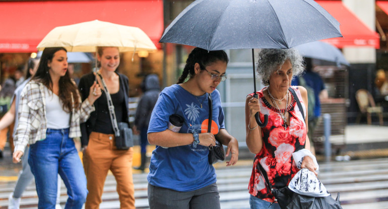 Temporal de lluvias en la Ciudad de Buenos Aires. Foto: NA.