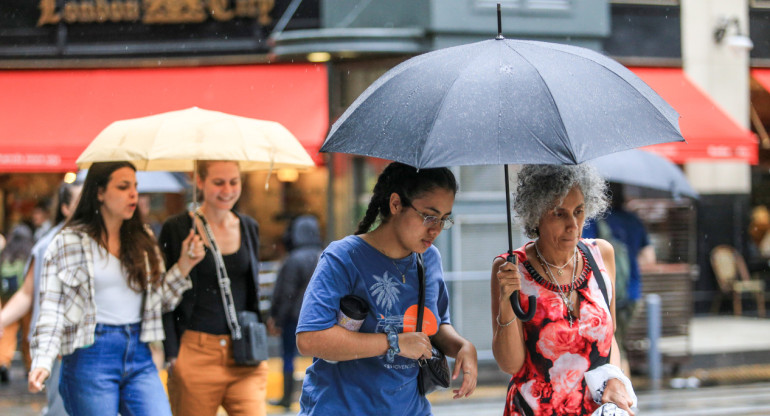 Temporal de lluvias en la Ciudad de Buenos Aires. Foto: NA.