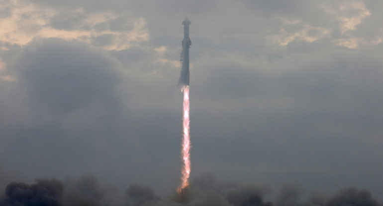 Lanzamiento del Starship. Foto: Reuters