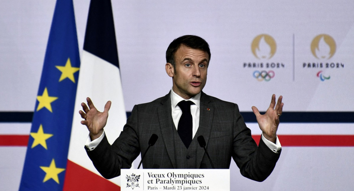 Emmanuel Macron; Juegos Olímpicos de París. Foto: Reuters.