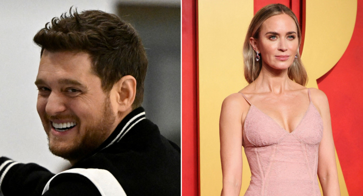 Michael Bublé y Emily Blunt. Fotos: Reuters.