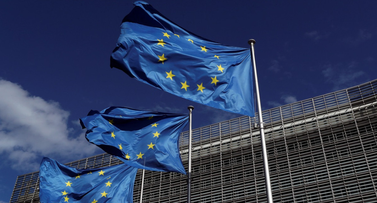 Banderas de la Unión Europea. Foto: Reuters.