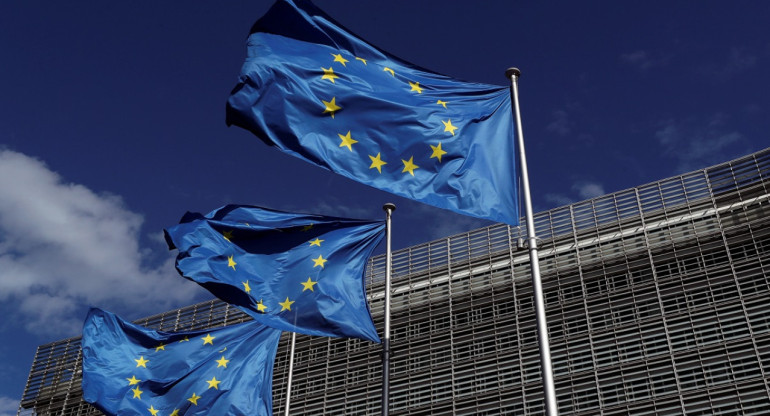 Banderas de la Unión Europea. Foto: Reuters.