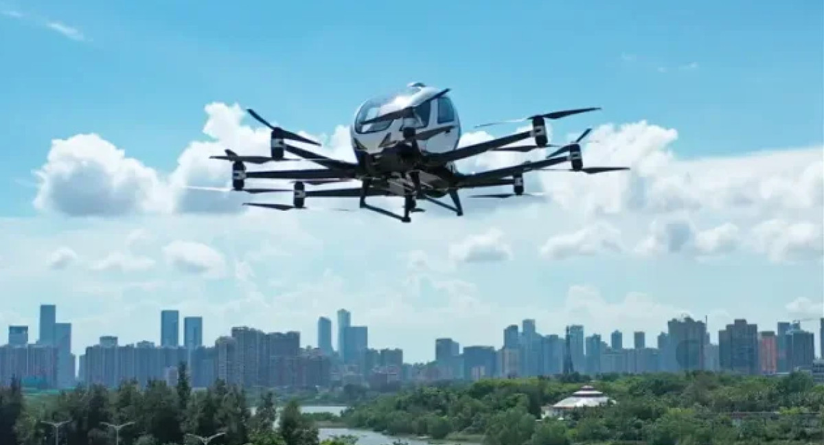 El primer taxi volador del mundo. Foto NA.