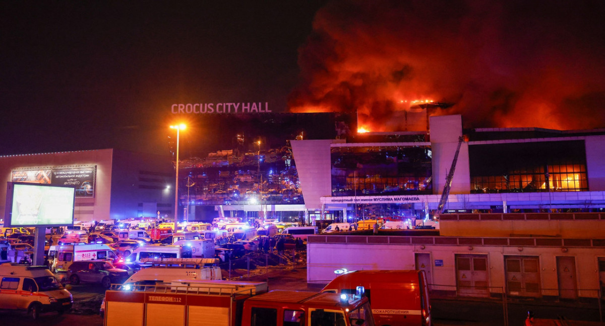 Tiroteo e incendio en Rusia. Foto: Reuters.