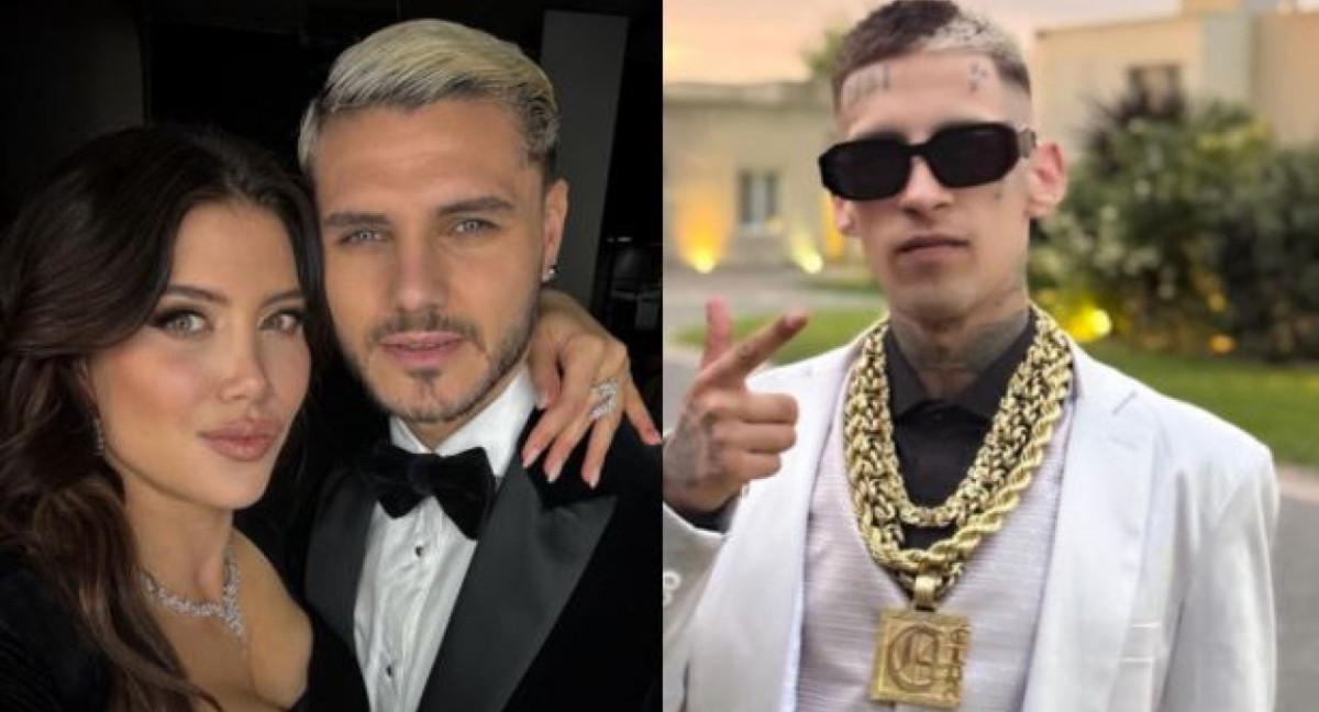 Wanda Nara, Mauro Icardi y L-Gante. Foto: redes